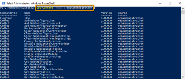 webadministration-cmdlet
